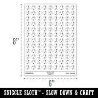 Safety Pin Needle Piercing Fabric Round Sticker Pack