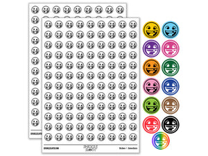 Smiling Face with Missing Tooth Dentist Teeth Round Sticker Pack