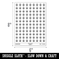 Space Shuttle Ship Rocket Science Round Sticker Pack