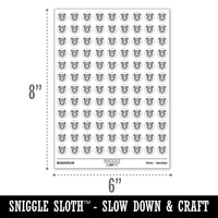 Stoic Leopard Head Spotted Big Cat Round Sticker Pack