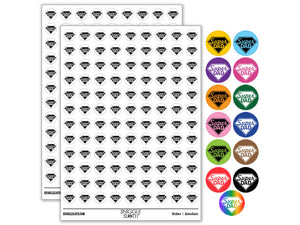 Super Dad Father's Day Superhero Diamond Round Sticker Pack