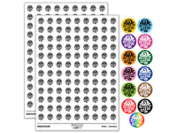 Swirly Stylized Tribal Jellyfish Tentacles Round Sticker Pack