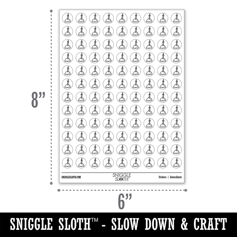 Sword In Stone King Arthur Camelot Medieval Fantasy Round Sticker Pack