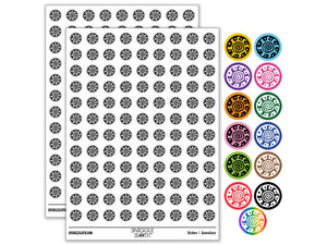 Tribal Southwestern Sun Star Rays Swirl Round Sticker Pack