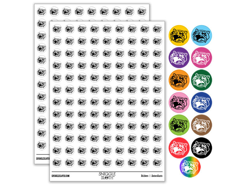 Ugly Crying Cat Watery Eyes Tears Round Sticker Pack