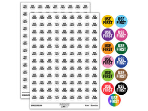 Use First Production Inventory Management Manufacturing Label Round Sticker Pack