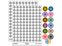 Vintage Sun Circle Face Round Sticker Pack
