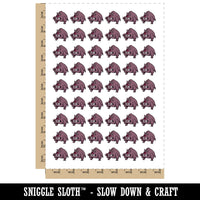 Angry Raging Boar Pig Tusks Temporary Tattoo Water Resistant Fake Body Art Set Collection (1 Sheet)