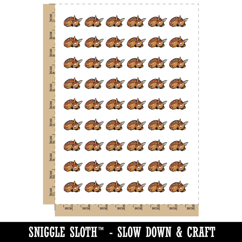Baby Sleeping Deer Fawn Temporary Tattoo Water Resistant Fake Body Art Set Collection (1 Sheet)