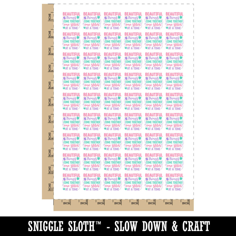 Beautiful Things Come Together One Stitch At A Time Temporary Tattoo Water Resistant Fake Body Art Set Collection
