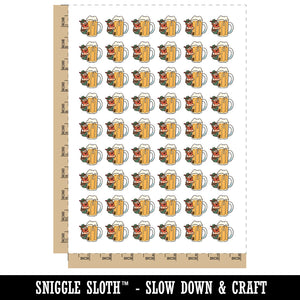 Beer Loving Little Man Octoberfest Mug Temporary Tattoo Water Resistant Fake Body Art Set Collection (1 Sheet)
