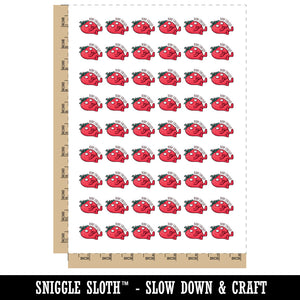 Berry Stressed Strawberry Sweating Funny Temporary Tattoo Water Resistant Fake Body Art Set Collection (1 Sheet)