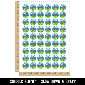 Bike Mountains Scene Bicycle Temporary Tattoo Water Resistant Fake Body Art Set Collection (1 Sheet)