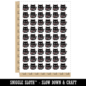 Black Cat Maybe You're Bad Luck Temporary Tattoo Water Resistant Fake Body Art Set Collection (1 Sheet)