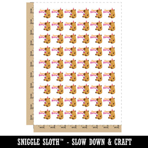 Cappy Happy Birthday Capybara Temporary Tattoo Water Resistant Fake Body Art Set Collection (1 Sheet)