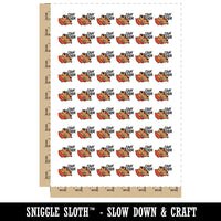 Carpe Diem Capybara Seize the Day Relaxing Temporary Tattoo Water Resistant Fake Body Art Set Collection (1 Sheet)