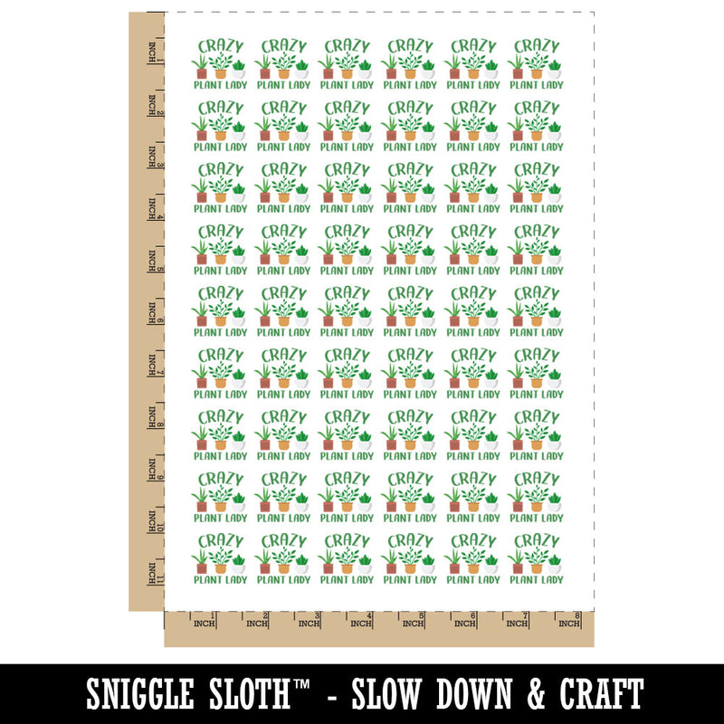 Crazy Plant Lady Temporary Tattoo Water Resistant Fake Body Art Set Collection (1 Sheet)