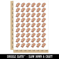 Cute Baby Cuttlefish Mollusc Squid Seafood Temporary Tattoo Water Resistant Fake Body Art Set Collection (1 Sheet)