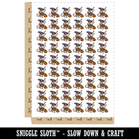 Cute Halloween Mouse with Jack O' Lantern Rodent Temporary Tattoo Water Resistant Fake Body Art Set Collection