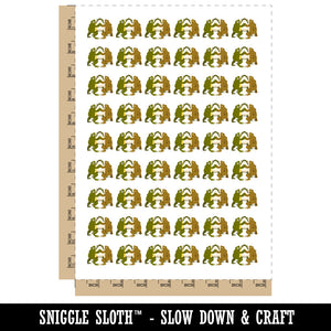 Dancing Frogs Toads Circle Temporary Tattoo Water Resistant Fake Body Art Set Collection (1 Sheet)