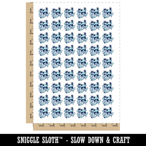 Ethereal Siberian Husky Dog Cloud Mist Temporary Tattoo Water Resistant Fake Body Art Set Collection (1 Sheet)