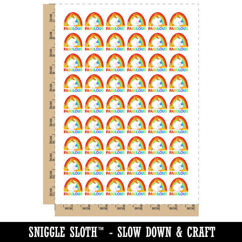 Fabulous Gay Pride Duck Rainbow Rain Boots Temporary Tattoo Water Resistant Fake Body Art Set Collection (1 Sheet)