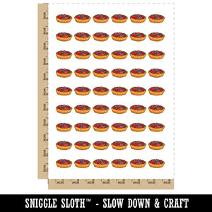 Fruit Tart Dessert Pastry Fruits Berries Temporary Tattoo Water Resistant Fake Body Art Set Collection (1 Sheet)