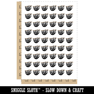 Hanging Sloth Skeleton Temporary Tattoo Water Resistant Fake Body Art Set Collection (1 Sheet)