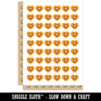 Heart Waffle Breakfast with Butter and Maple Syrup Temporary Tattoo Water Resistant Fake Body Art Set Collection