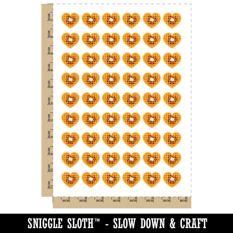 Heart Waffle Breakfast with Butter and Maple Syrup Temporary Tattoo Water Resistant Fake Body Art Set Collection
