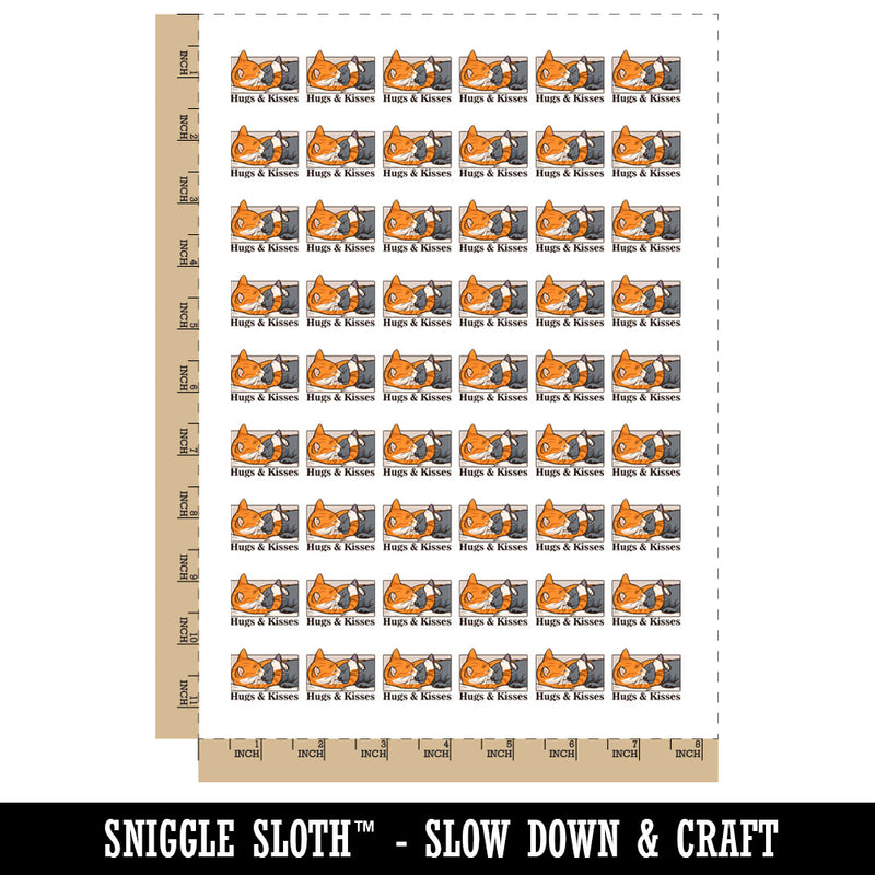 Hugs and Kisses Snuggling Cats Cuddling Temporary Tattoo Water Resistant Fake Body Art Set Collection (1 Sheet)