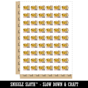 I Love Cheese Hamster with Swiss Cheese Temporary Tattoo Water Resistant Fake Body Art Set Collection (1 Sheet)