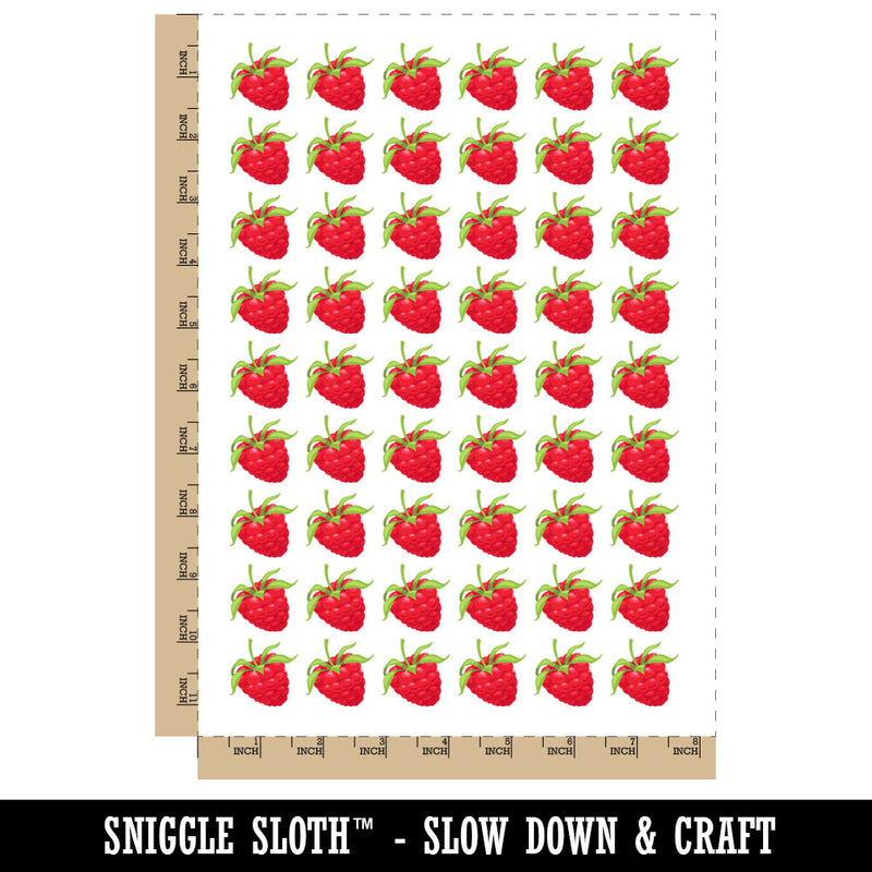 Juicy Ripe Raspberry Berry Fruit Temporary Tattoo Water Resistant Fake Body Art Set Collection (1 Sheet)