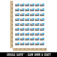 Let's Chat Speech Bubble Dialogue Text Message Temporary Tattoo Water Resistant Fake Body Art Set Collection (1 Sheet)