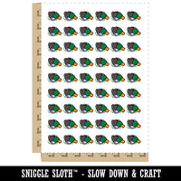 Mallard Duck Floating On Water Ripples Temporary Tattoo Water Resistant Fake Body Art Set Collection (1 Sheet)