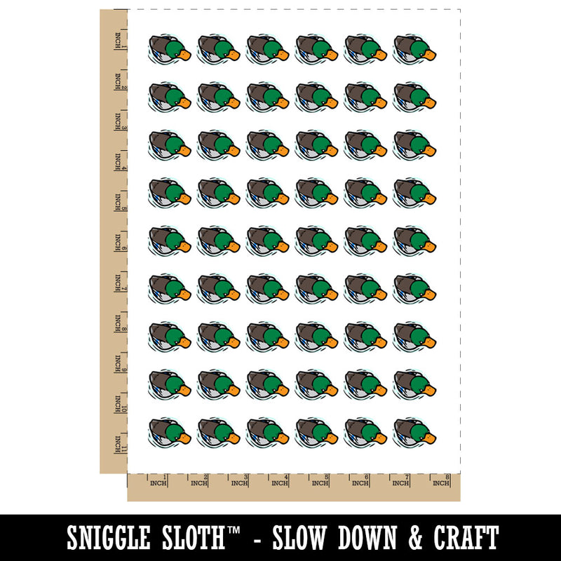 Mallard Duck Floating On Water Ripples Temporary Tattoo Water Resistant Fake Body Art Set Collection (1 Sheet)