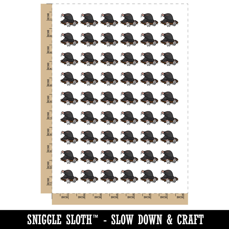 Mole Digging Mammal Popping Out of Hole Temporary Tattoo Water Resistant Fake Body Art Set Collection (1 Sheet)