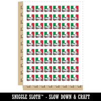 Moped Bike Italian Flag Vehicle Temporary Tattoo Water Resistant Fake Body Art Set Collection (1 Sheet)