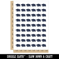 Mountain Scene Bear Silhouette Temporary Tattoo Water Resistant Fake Body Art Set Collection (1 Sheet)
