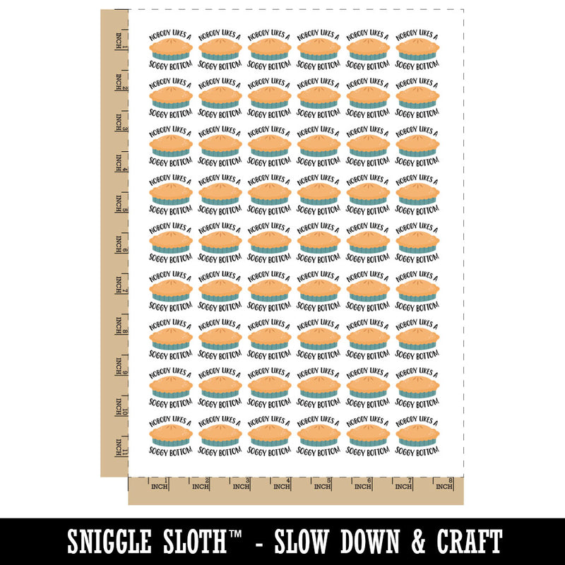 Nobody Likes a Soggy Bottom Pie Temporary Tattoo Water Resistant Fake Body Art Set Collection (1 Sheet)