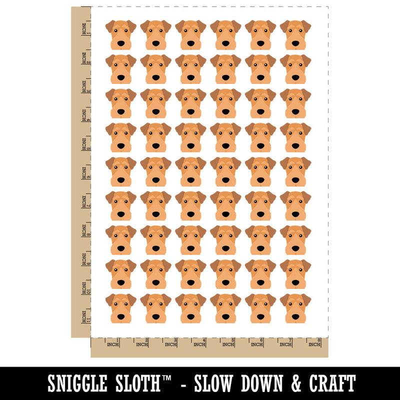 Peeking Airedale Terrier Dog Temporary Tattoo Water Resistant Fake Body Art Set Collection (1 Sheet)
