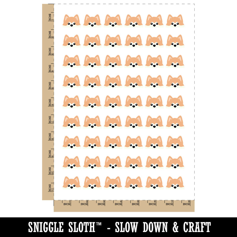 Peeking Akita Inu Dog Temporary Tattoo Water Resistant Fake Body Art Set Collection (1 Sheet)