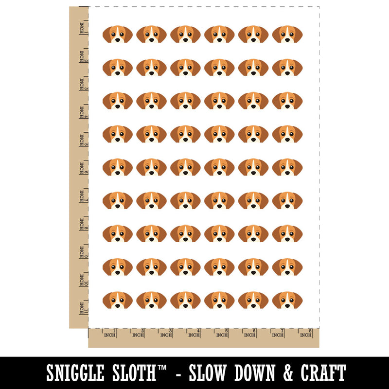 Peeking Beagle Dog Temporary Tattoo Water Resistant Fake Body Art Set Collection (1 Sheet)