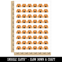 Peeking Chow Chow Dog Temporary Tattoo Water Resistant Fake Body Art Set Collection (1 Sheet)