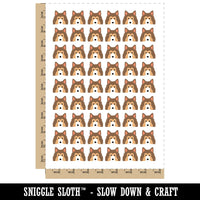 Peeking Collie Dog Temporary Tattoo Water Resistant Fake Body Art Set Collection (1 Sheet)