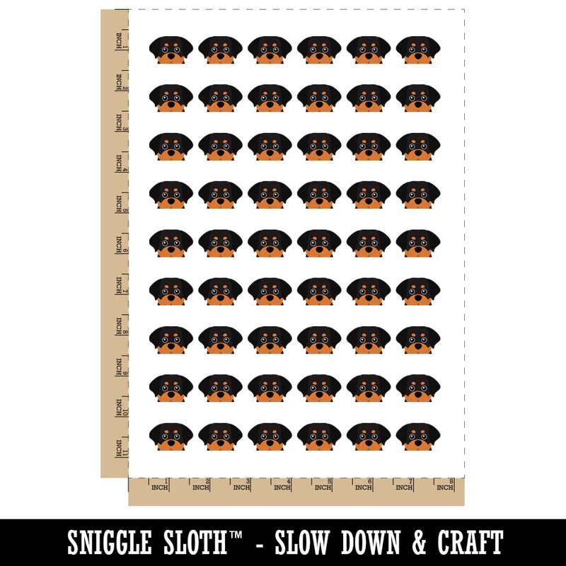 Peeking Rottweiler Dog Temporary Tattoo Water Resistant Fake Body Art Set Collection (1 Sheet)