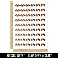 Peeking Saint Bernard Dog Temporary Tattoo Water Resistant Fake Body Art Set Collection (1 Sheet)