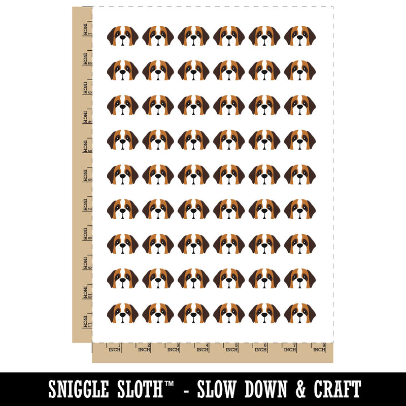 Peeking Saint Bernard Dog Temporary Tattoo Water Resistant Fake Body Art Set Collection (1 Sheet)
