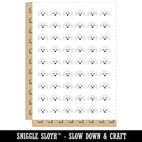 Peeking White Toy Poodle Dog Temporary Tattoo Water Resistant Fake Body Art Set Collection (1 Sheet)