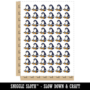 Penguin on Piano Keyboard Temporary Tattoo Water Resistant Fake Body Art Set Collection (1 Sheet)